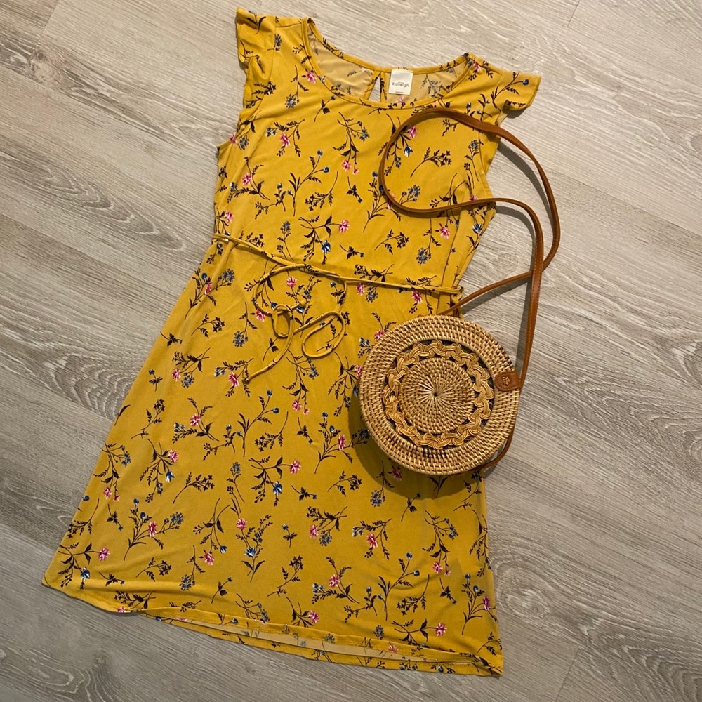 Yellow floral dress